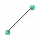 Industrial-Piercing Titan Grad 23 Gr&uuml;ne Synthetische Opale