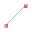 Industrial-Piercing Titan Grad 23 Rosa Synthetische Opale