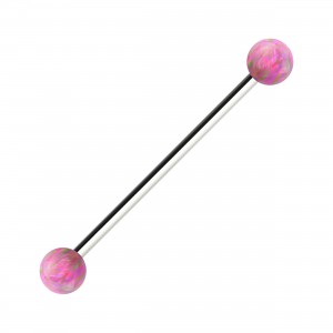 Industrial-Piercing Titan Grad 23 Rosa Synthetische Opale