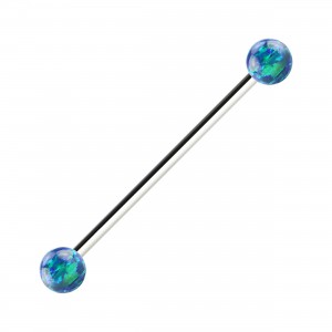 Industrial-Piercing Titan Grad 23 Blaue / Grüne Synthetische Opale