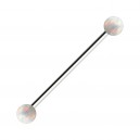 Industrial-Piercing Titan Grad 23 Wei&szlig;e Synthetische Opale