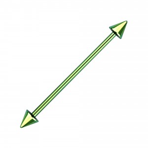 Industrial-Piercing Titan Grad 23 Eloxiert Grün Spitzen