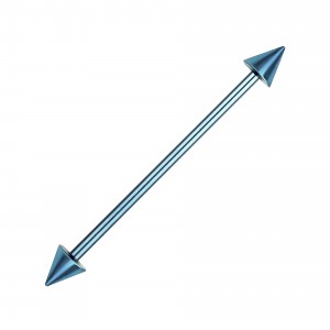 Industrial-Piercing Titan Grad 23 Eloxiert Hellblau Spitzen