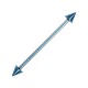 Industrial-Piercing Titan Grad 23 Eloxiert Hellblau Spitzen