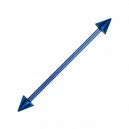 Industrial-Piercing Titan Grad 23 Eloxiert Dunkelblau Spitzen