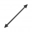 Spikes Black Anodized Grade 23 Titanium Industrial Barbell