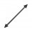 Spikes Black Anodized Grade 23 Titanium Industrial Barbell