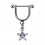 Schmuck Piercing Helix Steigbügel Baumelnden Zirkonia Spitzer Stern Blau