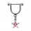 Helix-Piercing-Schmuck Steigb&uuml;gel Baumelnden Zirkonia Spitzer Stern Rosa