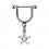 Helix-Piercing-Schmuck Steigb&uuml;gel Baumelnden Zirkonia Spitzer Stern Wei&szlig;