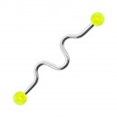 Industrial-Piercing Stahl 316L Acryl Welligkeit Grün Kugeln