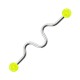 Industrial-Piercing Stahl 316L Acryl Welligkeit Grün Kugeln
