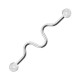 Industrial-Piercing Stahl 316L Acryl Welligkeit Transparent Kugeln