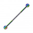 Industrial-Piercing Stahl 316L Mehrfarbig 8 Lineare Strasssteine