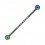 Industrial-Piercing Stahl 316L Mehrfarbig 8 Lineare Strasssteine