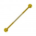 Industrial-Piercing Stahl 316L Golden 8 Lineare Strasssteine
