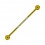 Industrial-Piercing Stahl 316L Golden 8 Lineare Strasssteine