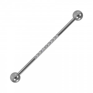 Industrial-Piercing Stahl 316L Metallisiert 8 Lineare Strasssteine