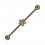 Industrial-Piercing Stahl 316L Mehrfarbig Blume 5 Strasssteine
