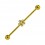 Piercing Industrial Stahl 316L Golden Blume 5 Strasssteine