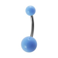 Bauchnabelpiercing Acryl Hellblau Opak Kugeln