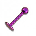 Labret- / Tragus-Piercing Titan Grad 23 Eloxiert Rosa Kugel