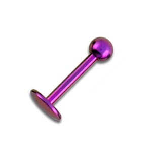 Labret- / Tragus-Piercing Titan Grad 23 Eloxiert Rosa Kugel