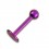 Labret- / Tragus-Piercing Titan Grad 23 Eloxiert Rosa Kugel