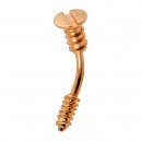 Cruciform Screw Rose Gold Silver & 316L Steel Belly Ring