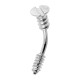 Piercing Nombril Argent 925 Métallisé Vis Cruciforme