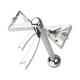 Helix-Piercing Stahl 316L Metallisiert Schmetterlingsschleife Zwei Strass