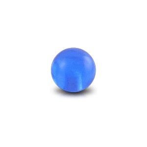 Transparent Acrylic UV Light Blue Barbell Only Ball