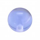 Einzelne Piercing-Kugel Acryl Hellblau Transparent UV