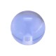 Einzelne Piercing-Kugel Acryl Hellblau Transparent UV
