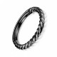 Black Anodized Twisted Clicker Piercing Segment Ring