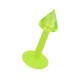 Labret- / Tragus-Piercing Stecker Bioflex Grün Spitze