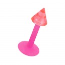 Piercing Tragus / Labret Stecker Bioflex Rosa Spitze