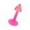 Labret- / Tragus-Piercing Stecker Bioflex Rosa Spitze