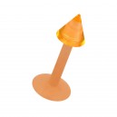Labret- / Tragus-Piercing Stecker Bioflex Orange Spitze