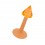 Labret- / Tragus-Piercing Stecker Bioflex Orange Spitze