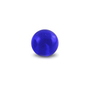 Bola de Piercing Acrílico Azul Oscuro Transparentee UV Sólo