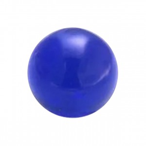 Einzelne Piercing-Kugel Acryl Dunkelblau Transparent UV