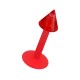Labret- / Tragus-Piercing Stecker Bioflex Rot Spitze