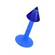 Labret- / Tragus-Piercing Stecker Bioflex Dunkelblau Spitze