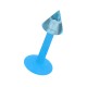 Labret- / Tragus-Piercing Stecker Bioflex Hellblau Spitze