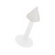 Labret- / Tragus-Piercing Stecker Bioflex Wei&szlig; Spitze