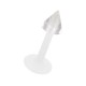 Labret- / Tragus-Piercing Stecker Bioflex Weiß Transparent Spitze