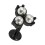 Knorpel-Piercing Stahl 316L Schwarz Drei Falsche Perle