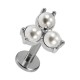 Knorpel-Piercing Stahl 316L Metallisiert Drei Falsche Perle