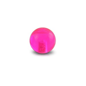 Boule de Piercing Acrylique Rose Transparente UV Seule